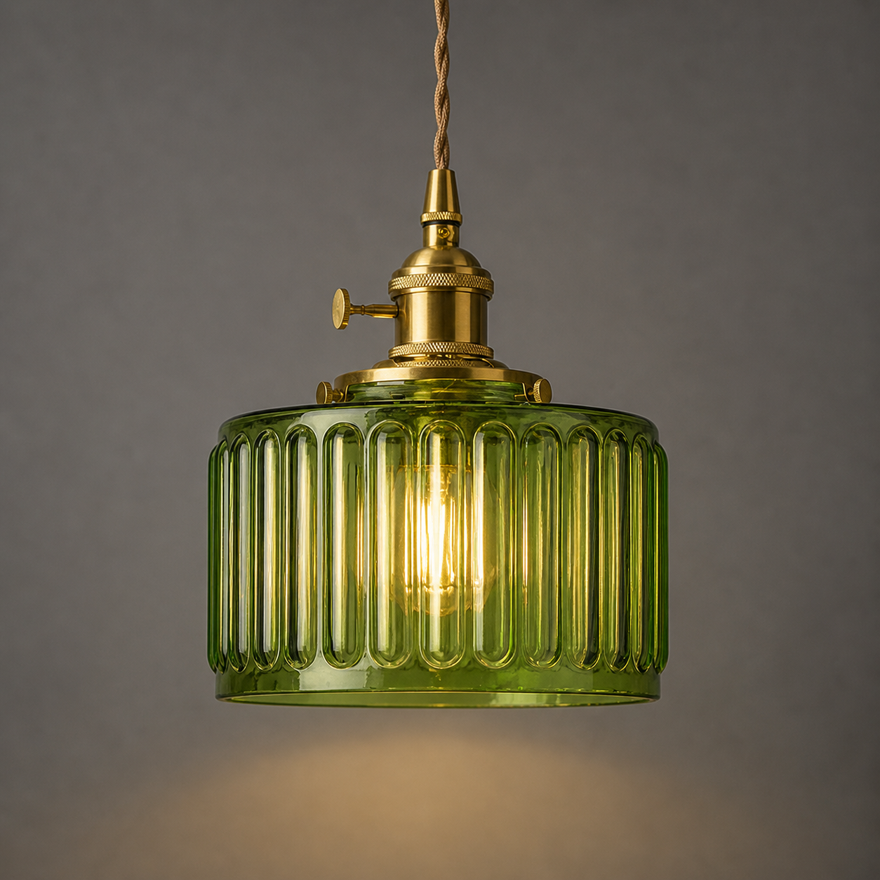 Lumicera Suspension Verre Vintage Cylindrique