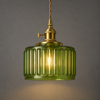 Lumicera Vintage Glass Cylindrical Pendant Light