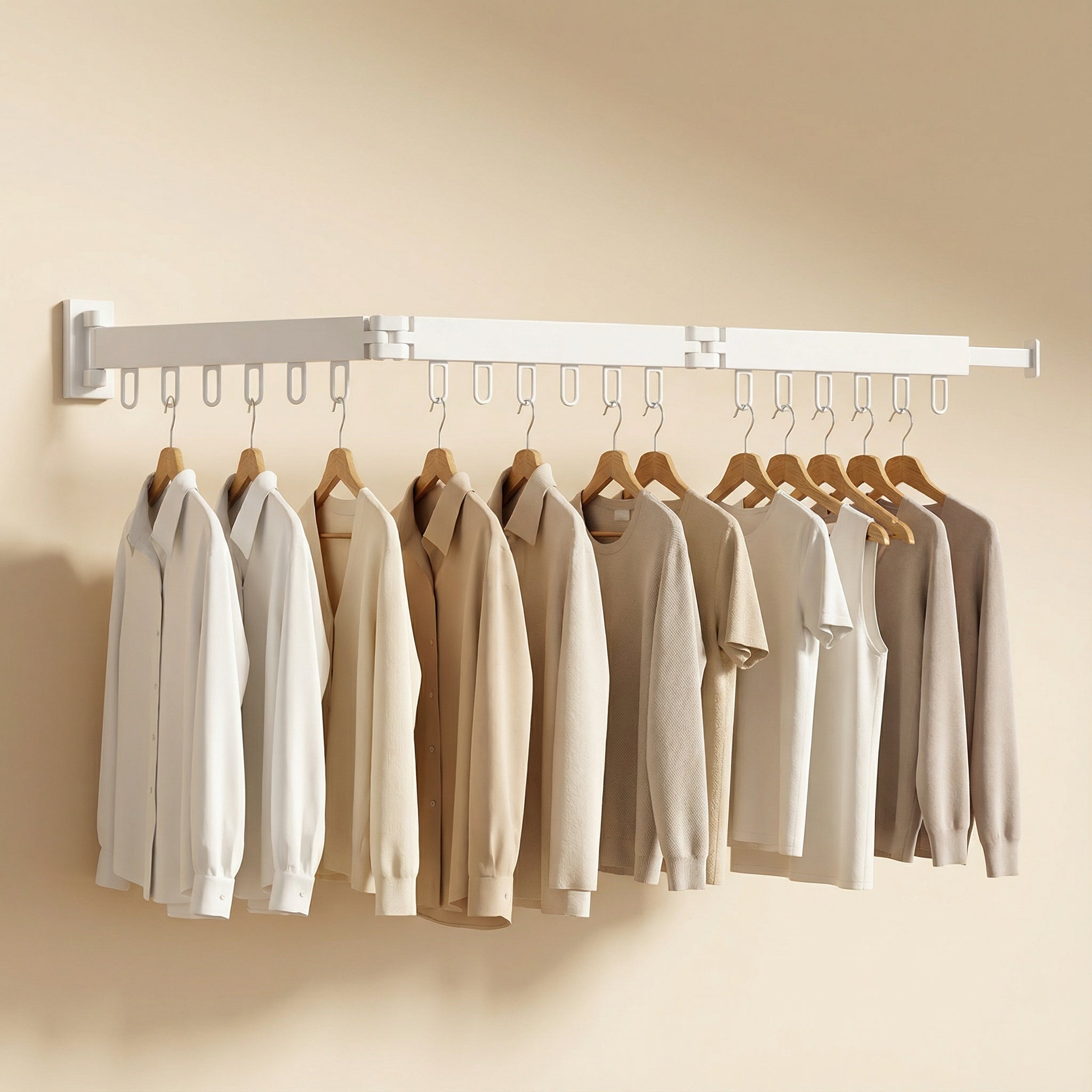 Retractable Wall Mounted Clothes Drying Rack