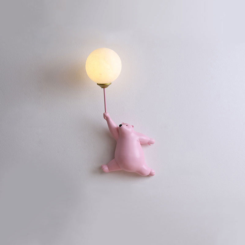 BalloonBuddy Bear LED Wall Light for Kids Bedroom and Nursery