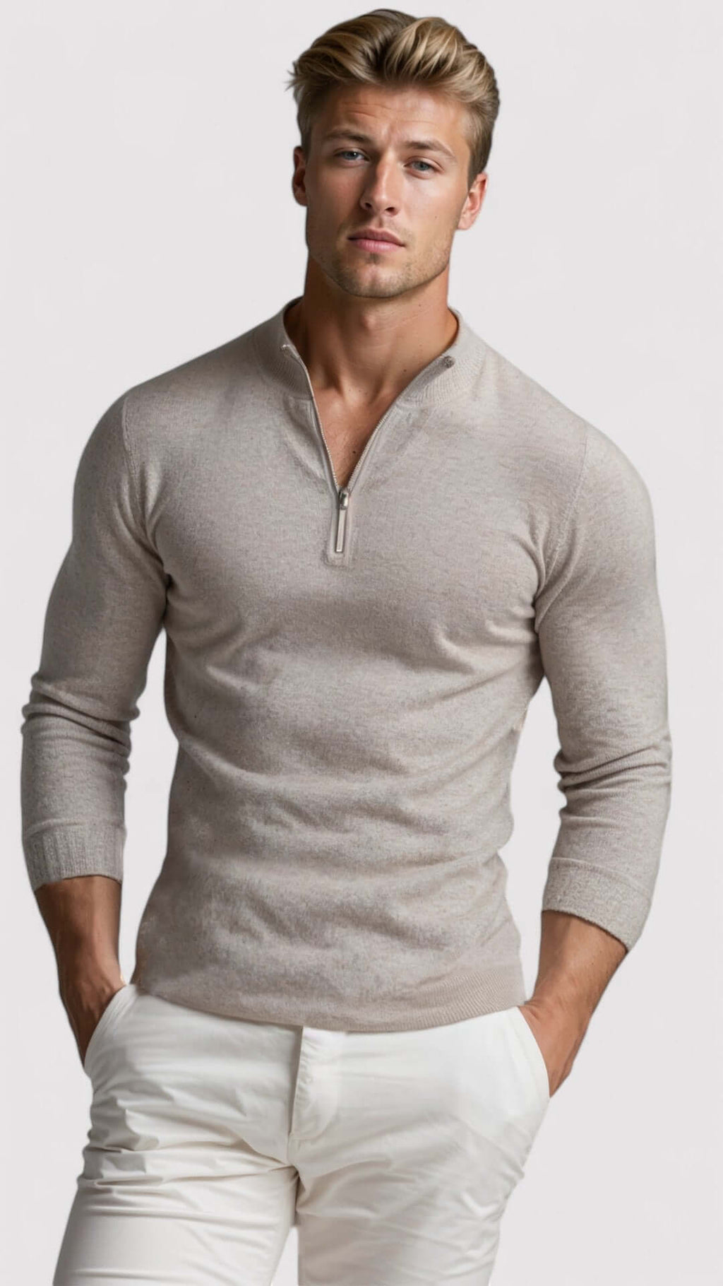 Northvale Half Zip Jumper for Men Lightweight Smart Casual Knitwear