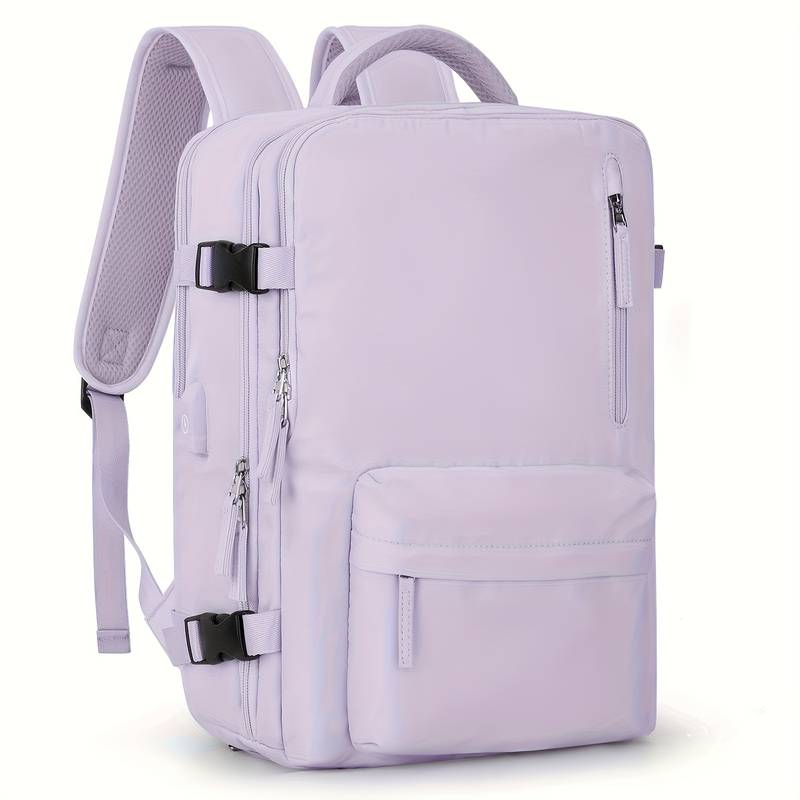 CarryFlex Water-Resistant Backpack with Shoe Compartment and Organizer