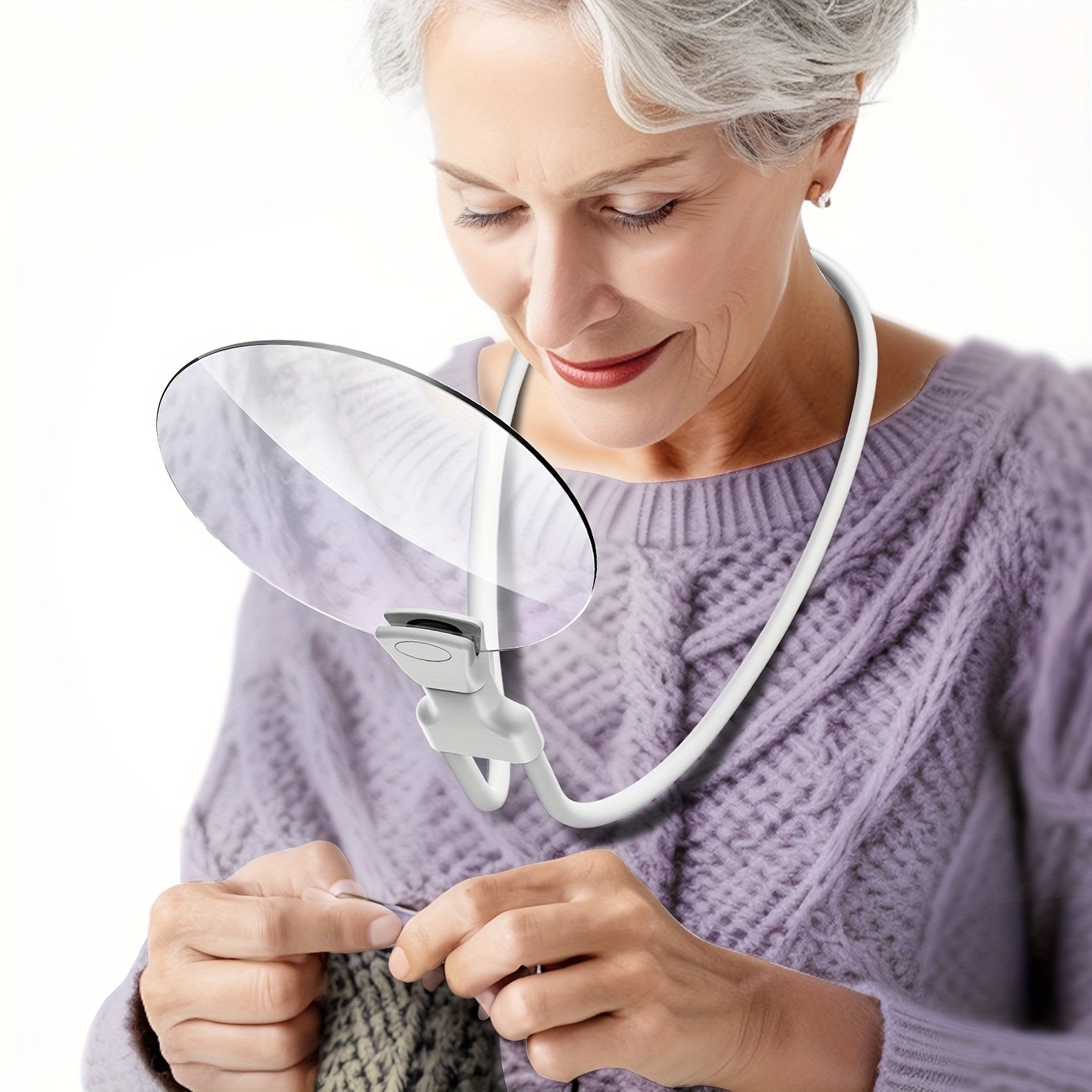 ClearView Hands-Free 5X Magnifying Glass with Adjustable Neck Strap