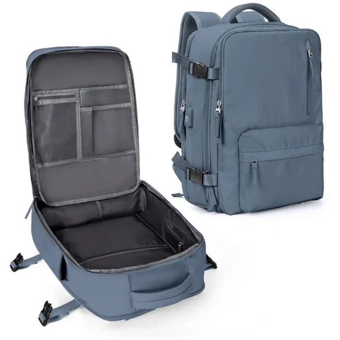 VoyaShield Waterproof Travel Backpack with USB Charging Port