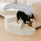 Elevated Pet Access Stairs with Non-Slip Foam Design | Space-Saving Solution for Pet Mobility