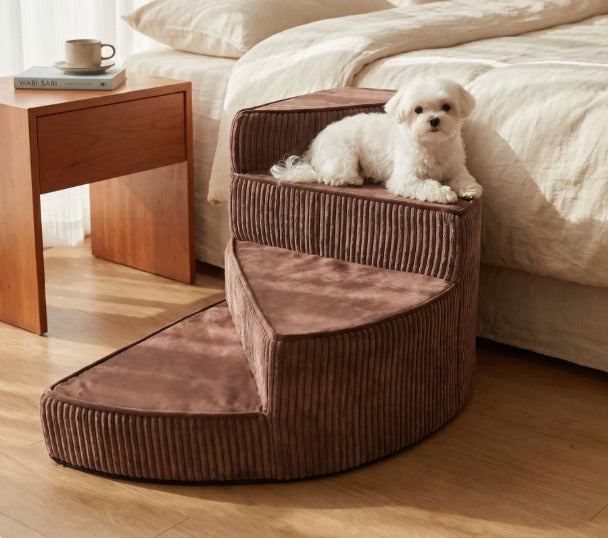 Elevated Pet Access Stairs with Non-Slip Foam Design | Space-Saving Solution for Pet Mobility