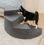 Elevated Pet Access Stairs with Non-Slip Foam Design | Space-Saving Solution for Pet Mobility