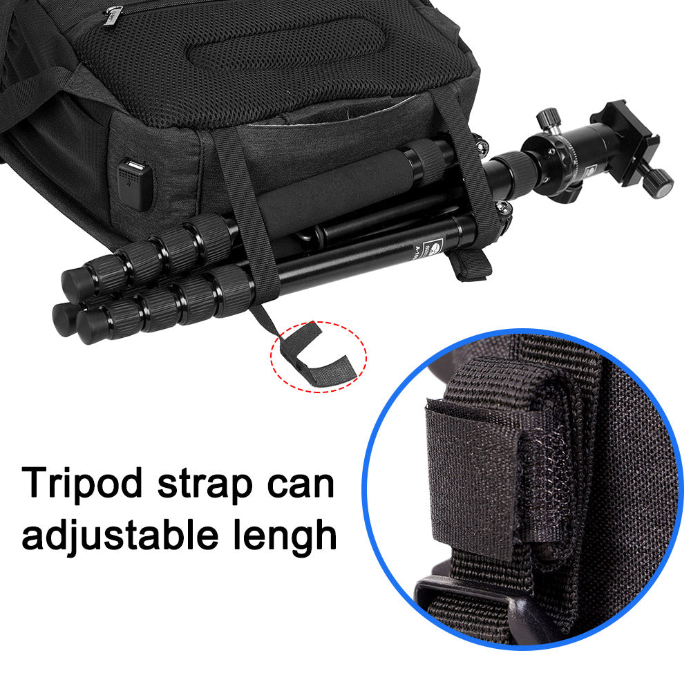 SnapGuard Waterproof Camera Backpack with Quick Access and Laptop Sleeve