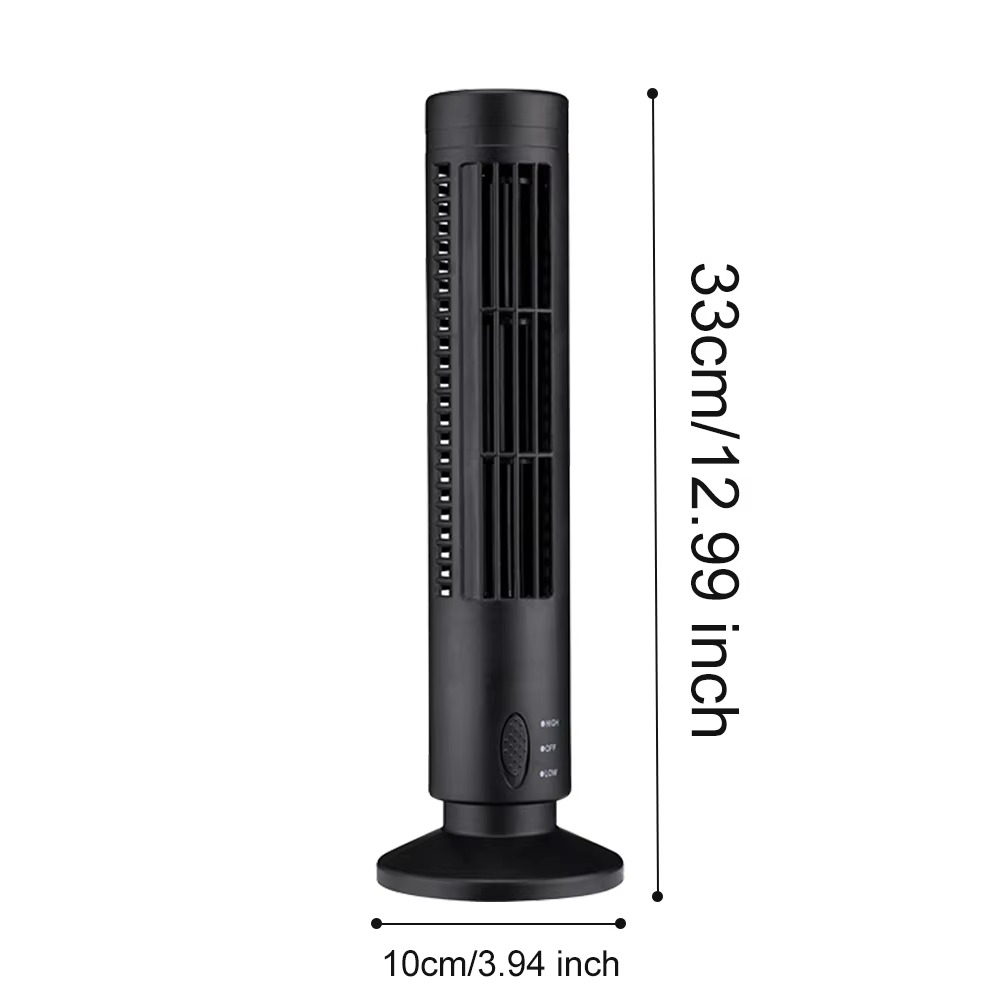 Compact Bladeless Tower Air Circulator | USB Powered Desktop Cooling
