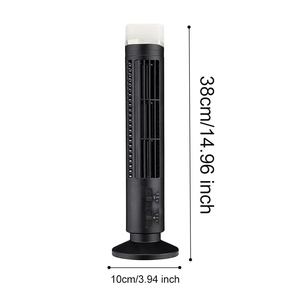 Compact Bladeless Tower Air Circulator | USB Powered Desktop Cooling