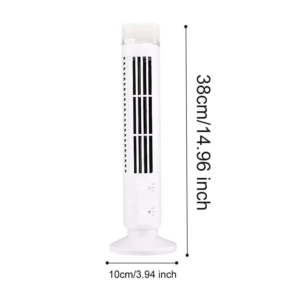 Compact Bladeless Tower Air Circulator | USB Powered Desktop Cooling