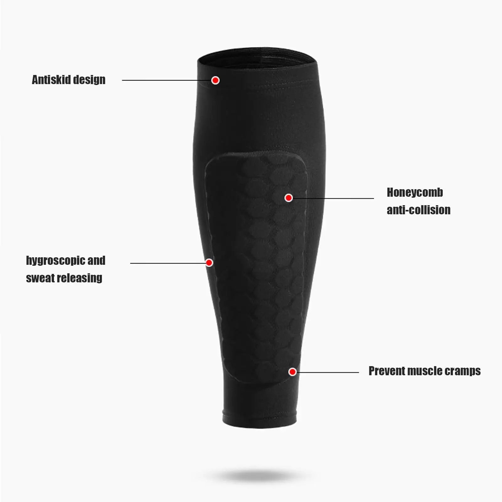 Honeycomb Compression Shin Guard – Premium Protection for Soccer and Sports
