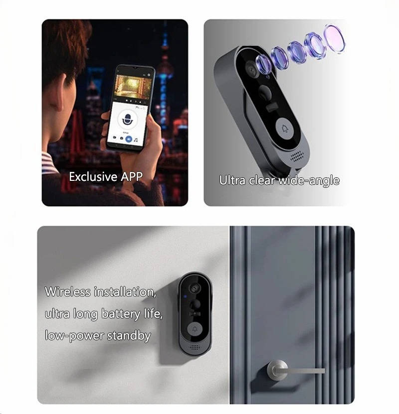 Smart Wireless Video Doorbell with Motion Detection and Night Vision
