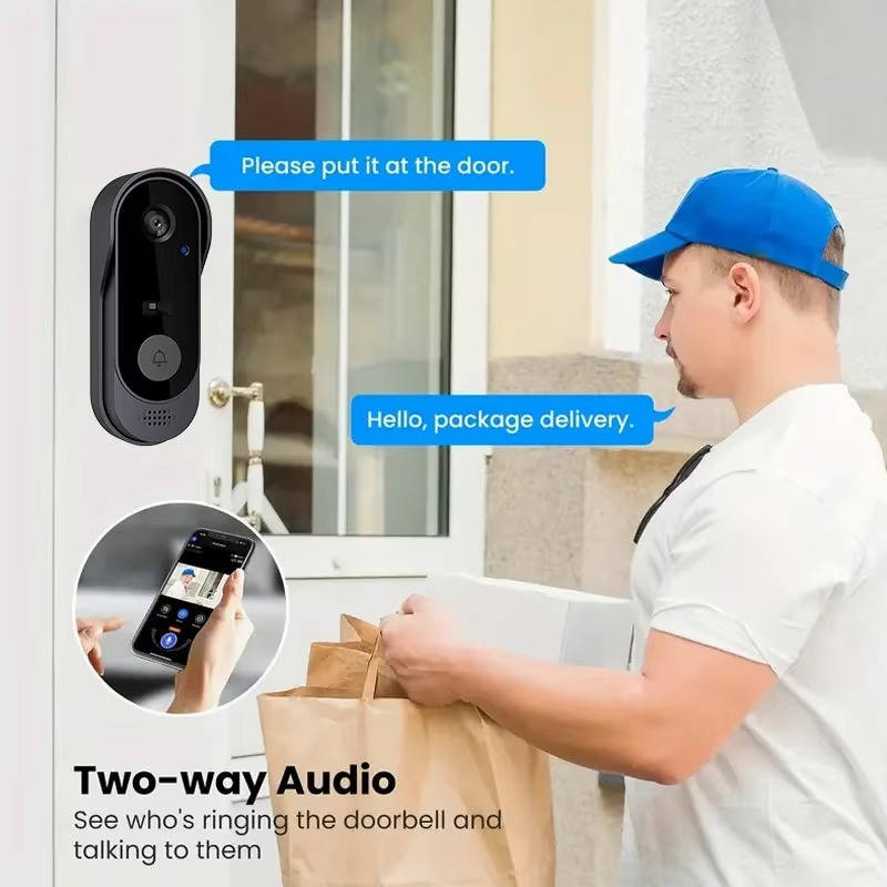 Smart Wireless Video Doorbell with Motion Detection and Night Vision