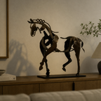 Equinoxa Sculpture Cheval Décorative en Métal