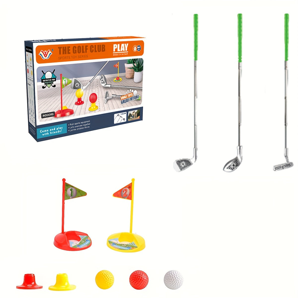 Kids Golf Set with Adjustable Clubs & Accessories