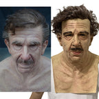 Articulated Senior Character Latex Mask with Moving Jaw
