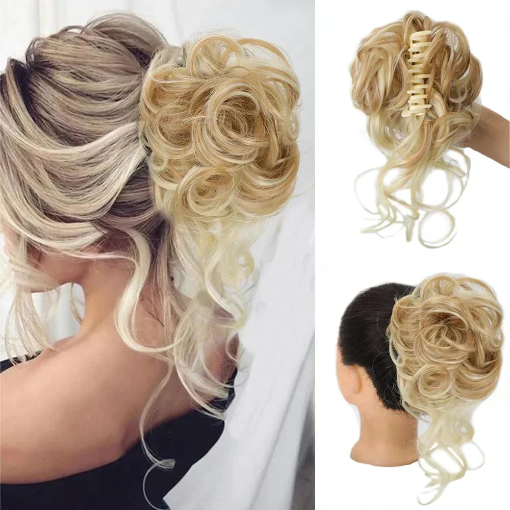 Volumizing Curly Hair Clip-In Bun – Instant Volume and Natural Curls