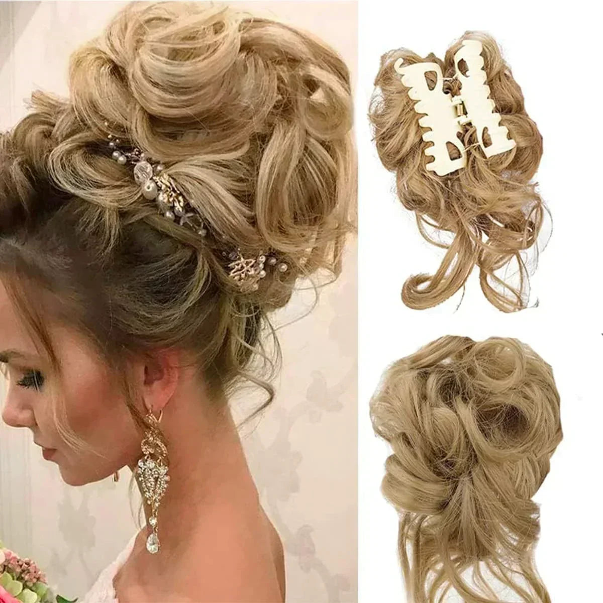 Volumizing Curly Hair Clip-In Bun – Instant Volume and Natural Curls