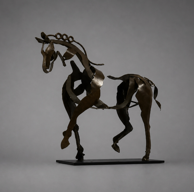 Equinoxa Sculpture Cheval Décorative en Métal