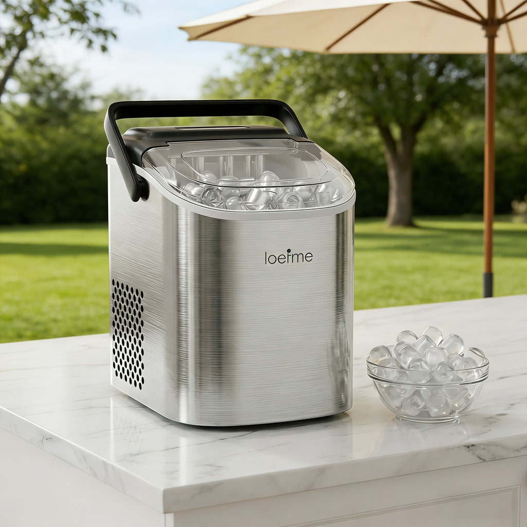 CrystalChill Countertop Ice Maker | Portable Ice Cube Machine 22kg/24H