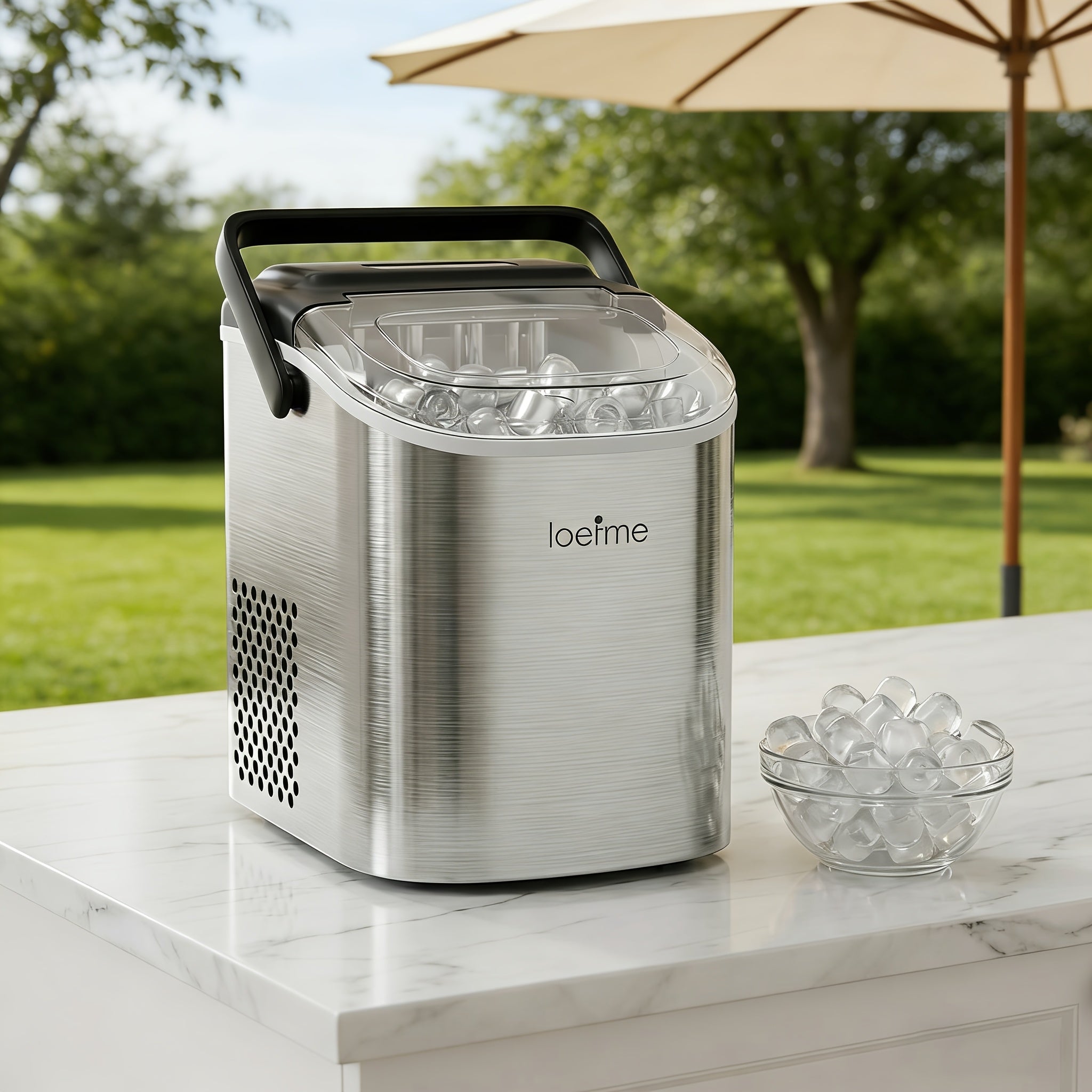 CrystalChill Countertop Ice Maker | Portable Ice Cube Machine 22kg/24H