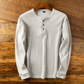Ashcroft Henley T Shirt for Men Breathable Casual Button Neck Top