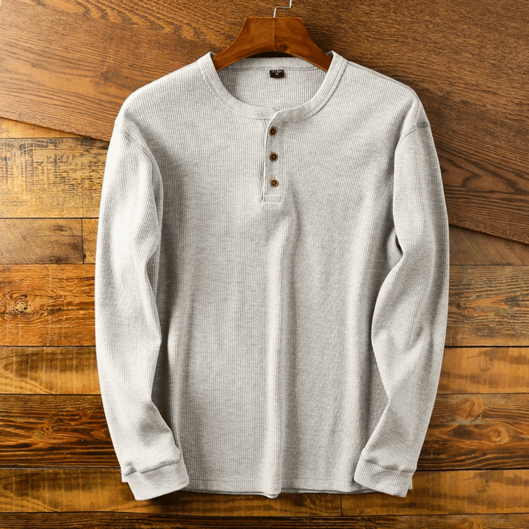 Ashcroft Henley T Shirt for Men Breathable Casual Button Neck Top