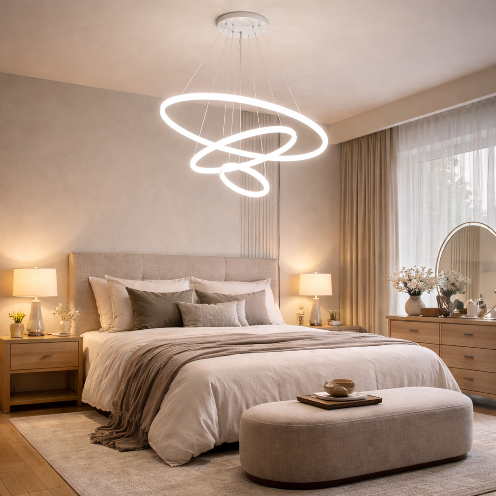Plafonnier LED Moderne à Anneaux