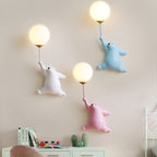 BalloonBuddy Bear LED Wall Light for Kids Bedroom and Nursery