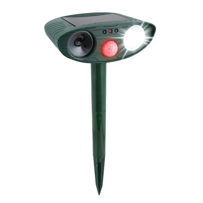 Solar Motion-Activated Ultrasonic Animal Deterrent for Gardens and Yards