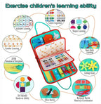 BusyTrail Toddler Activity Travel Bag with Educational Learning Toys