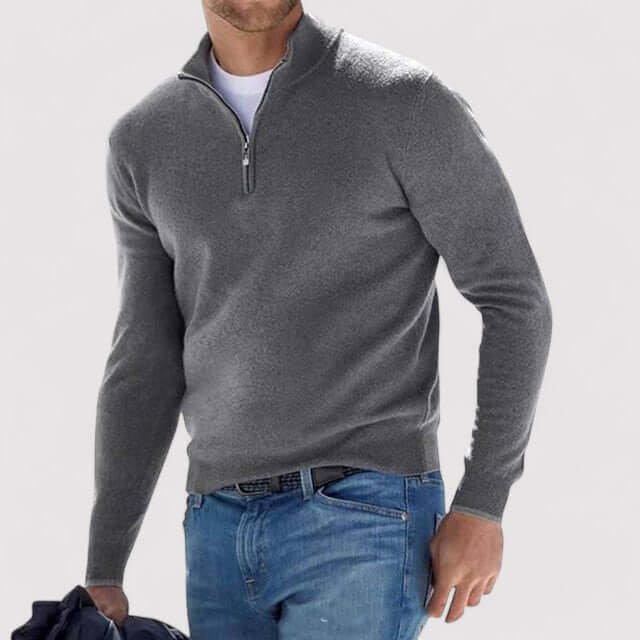 Northvale Half Zip Jumper for Men Lightweight Smart Casual Knitwear