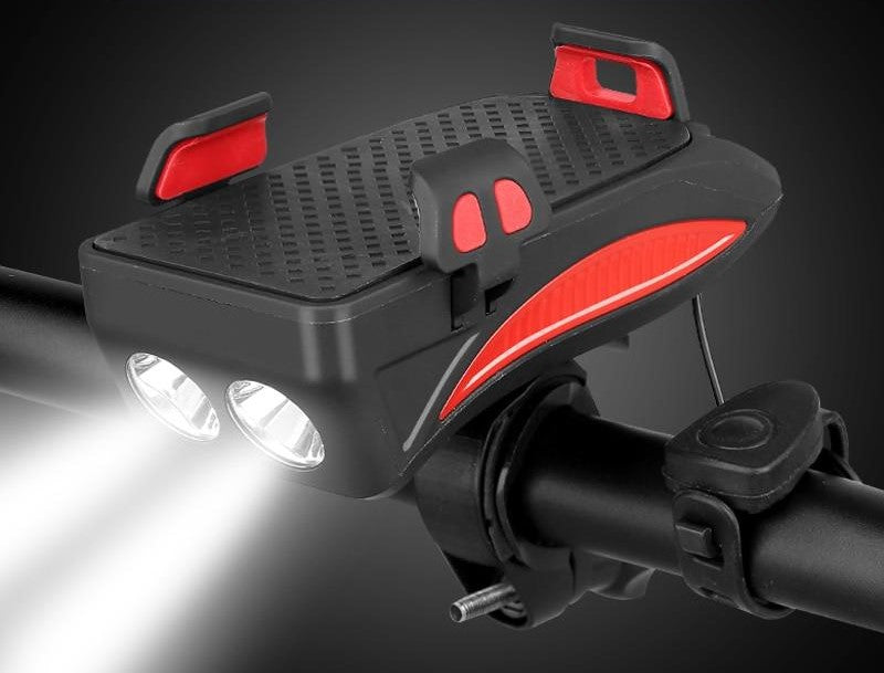 RideHub Bike Mount with Power Bank and LED Lights