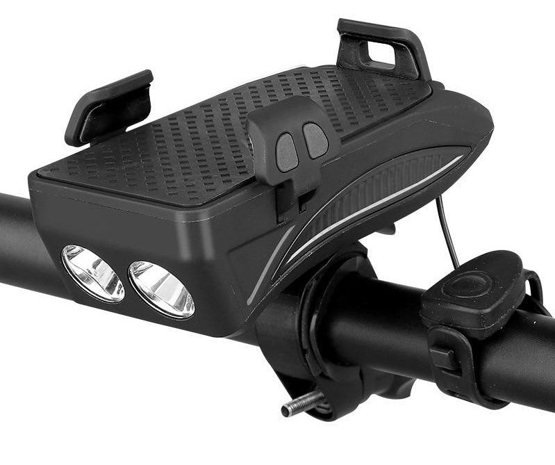 RideHub Bike Mount with Power Bank and LED Lights