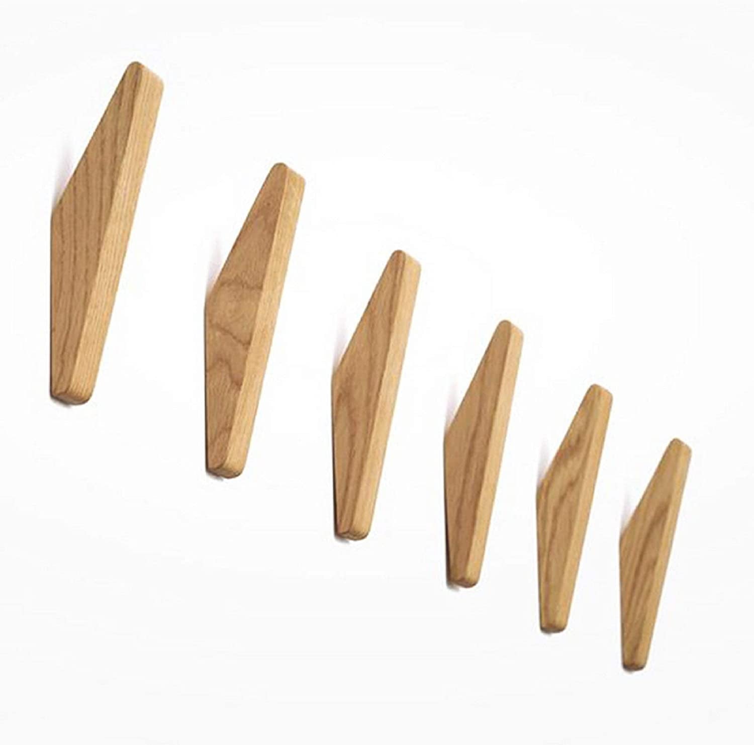 Nordely Crochets Muraux en Bois Lot de 6