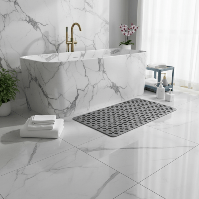 GripFlow Non Slip Shower Mat with Suction Cups for Bathtub and Shower