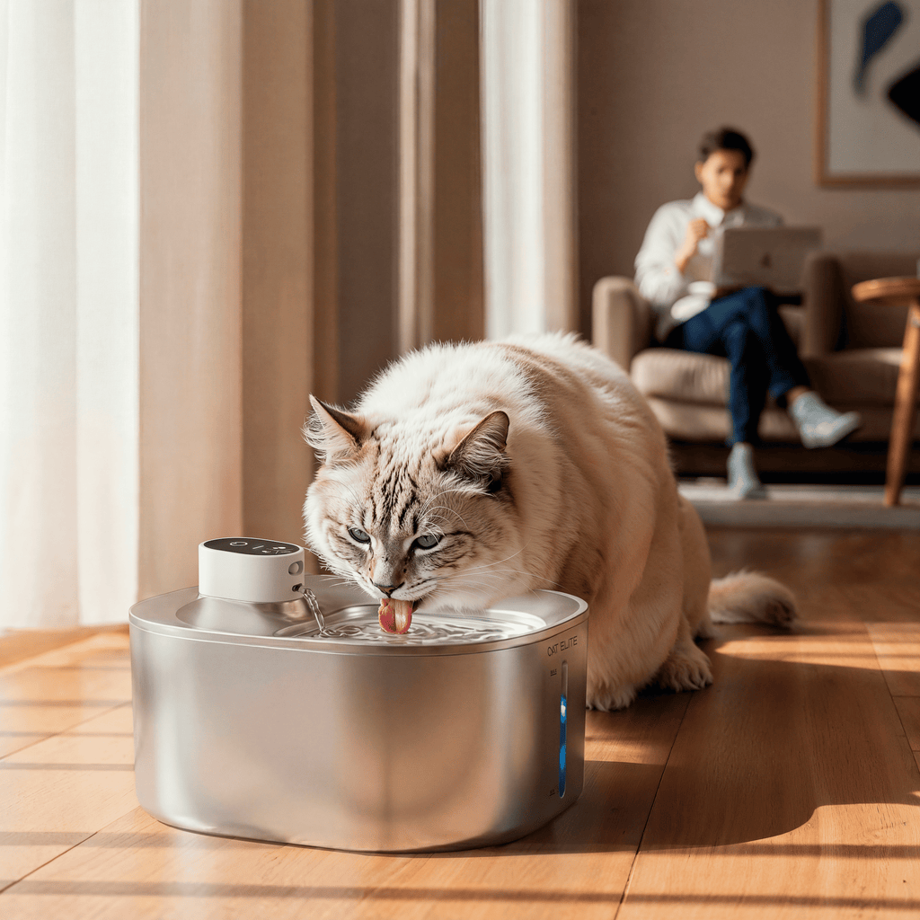 PurePaw Flow Cat Water Fountain Quiet Filtered Pet Drinking Fountain