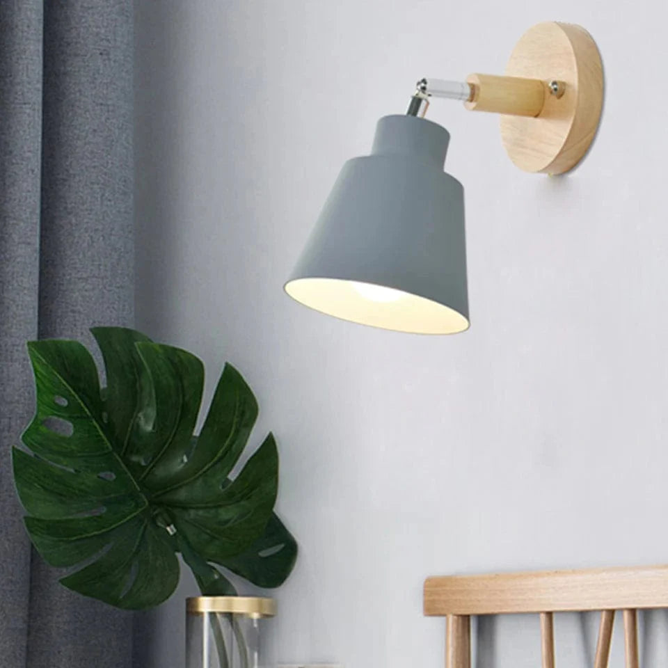 Nordéa Applique Murale Scandinave avec Prise et Interrupteur