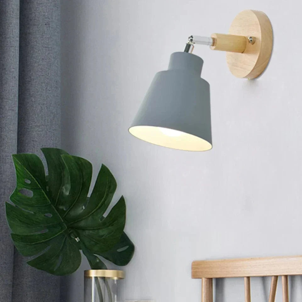Nordéa Scandinavian Wall Light with Socket and Switch