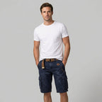 RidgeCarry Men's Cargo Shorts with Multiple Utility Pockets