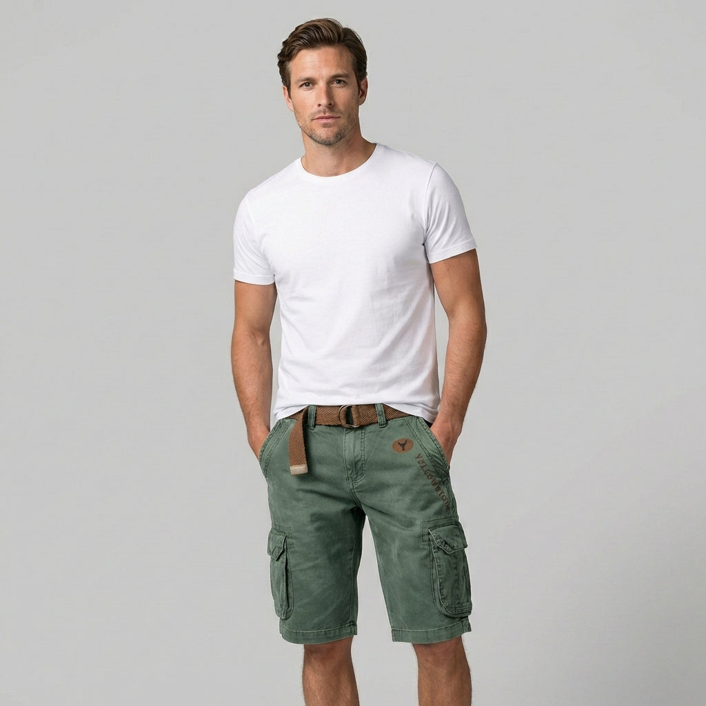 RidgeCarry Men's Cargo Shorts with Multiple Utility Pockets