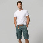 RidgeCarry Men's Cargo Shorts with Multiple Utility Pockets