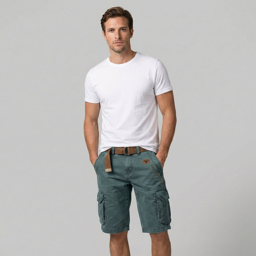 RidgeCarry Men's Cargo Shorts with Multiple Utility Pockets