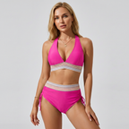 Mariselle Colour Block High Waisted Bikini Set for Women Swimwear