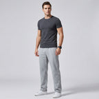 Men's Wide Leg Jogging Trousers with Drawstring Waist