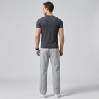 Men's Wide Leg Jogging Trousers with Drawstring Waist