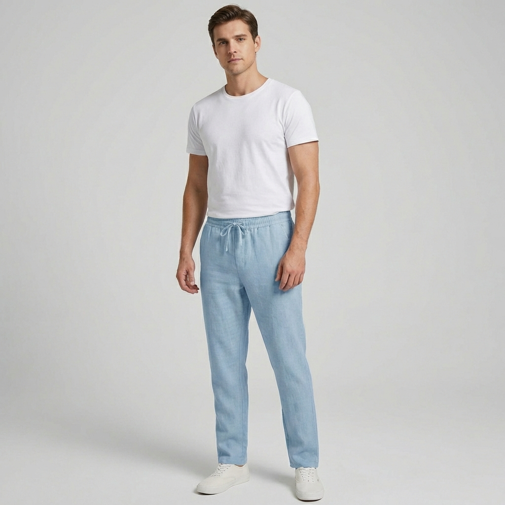 Men's Relaxed Fit Linen Trousers