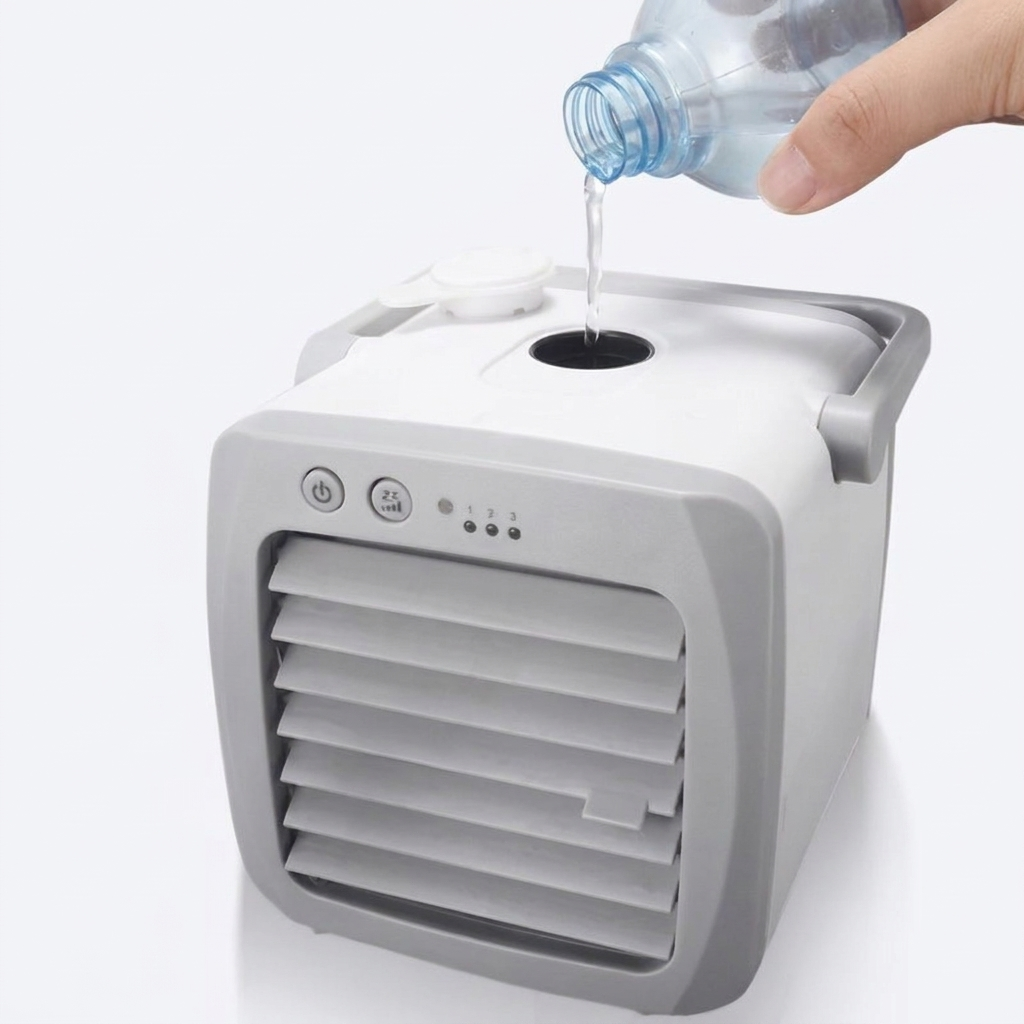 CoolBreeze 4-in-1 Portable Air Cooler with Humidifier and Fan