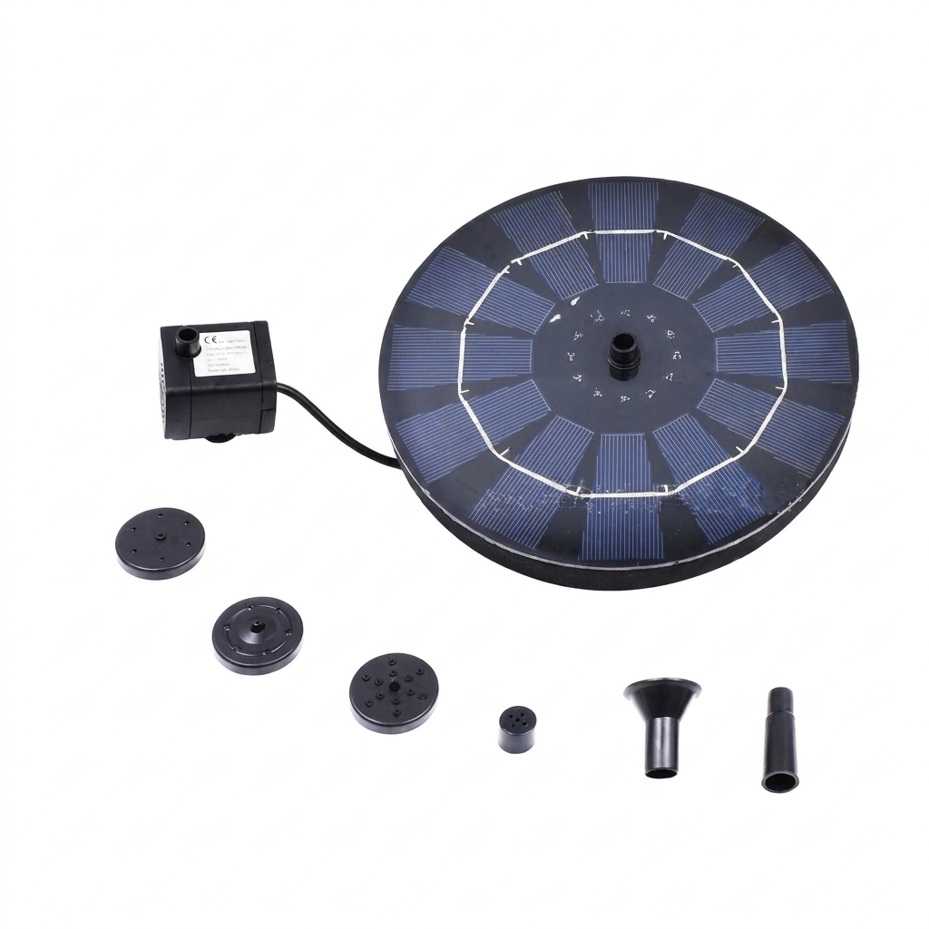 SolarRipple Floating Solar Fountain Pump with Multi Spray Nozzles